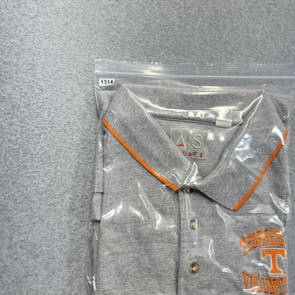 Tennessee Volunteers AS SPORTS Polo Mens XL X-Large Gray Orange VTG Y2K Golf - Picture 9 of 9